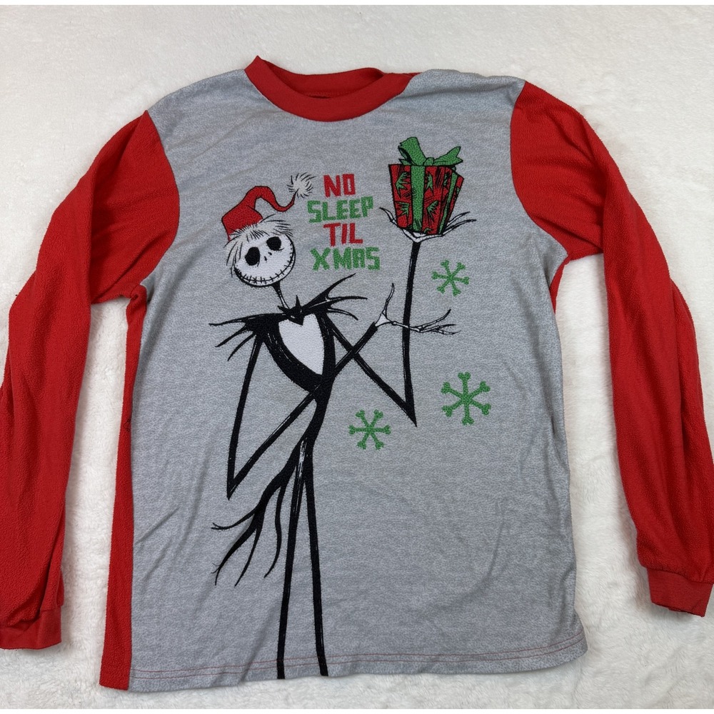 Disney Nightmare Before Christmas Jack Skellington Pajama Top Kids Large 12/14